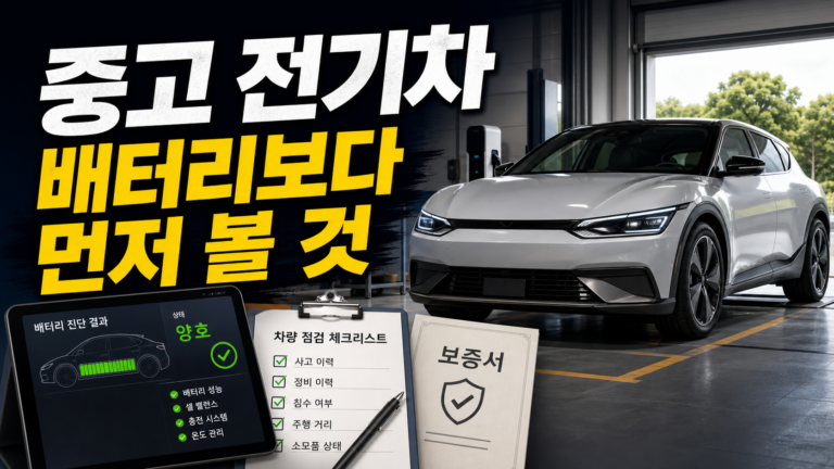 중고 전기차 배터리 보증을 확인하는 관련 글 대표이미지
