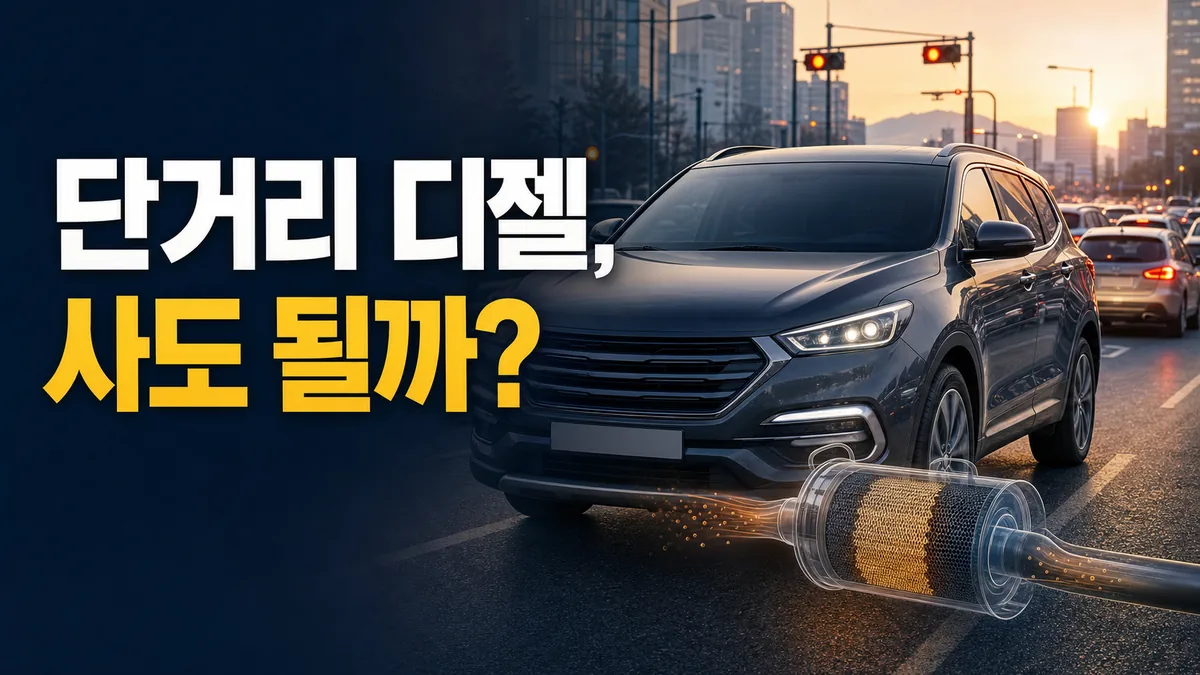단거리 출퇴근 운전자가 중고 디젤 SUV와 DPF 부담을 함께 판단하는 장면